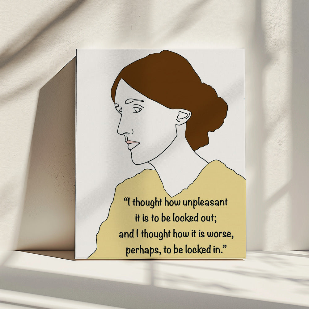 Virginia Woolf Art Gelb | Leinwand