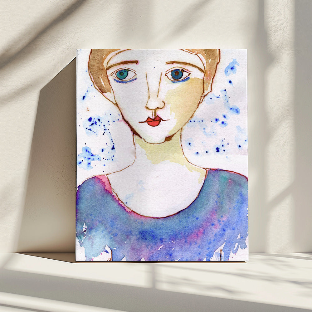 Dame schaut | Leinwand