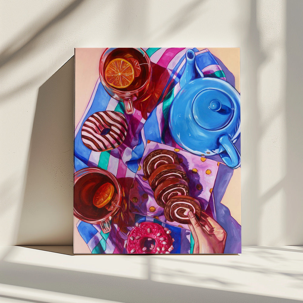 Hot Tea and Hot Pink | Canvas