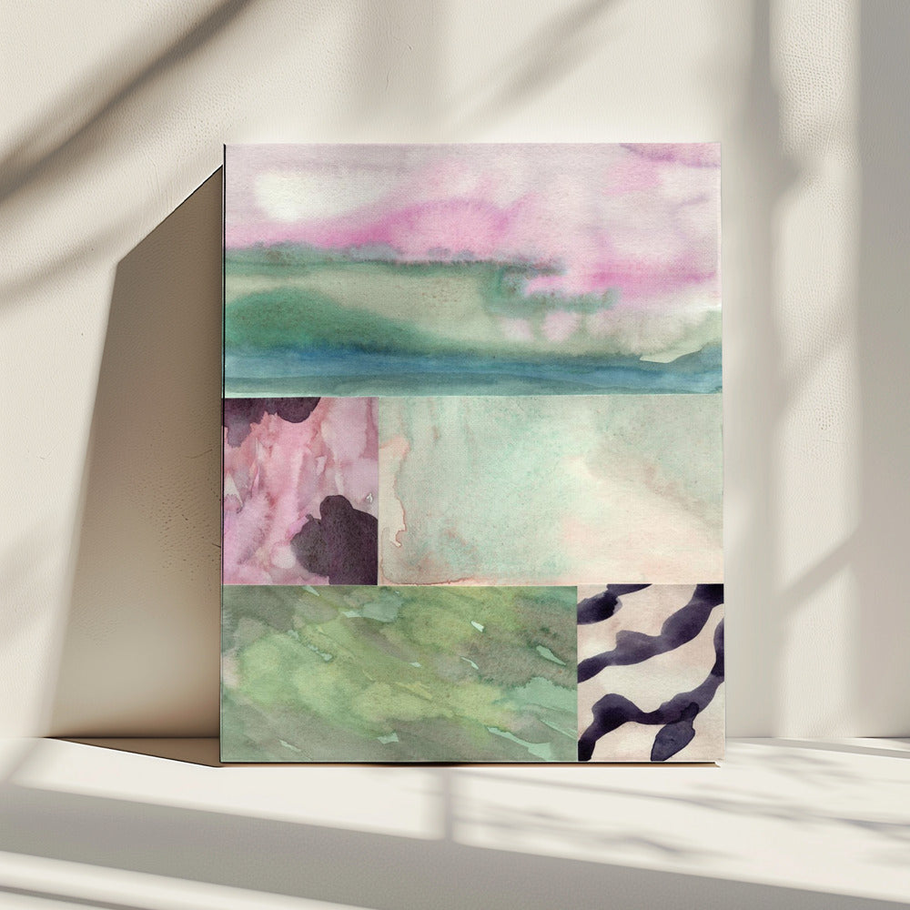 Aquarell abstrakte Komposition 10 | Leinwand