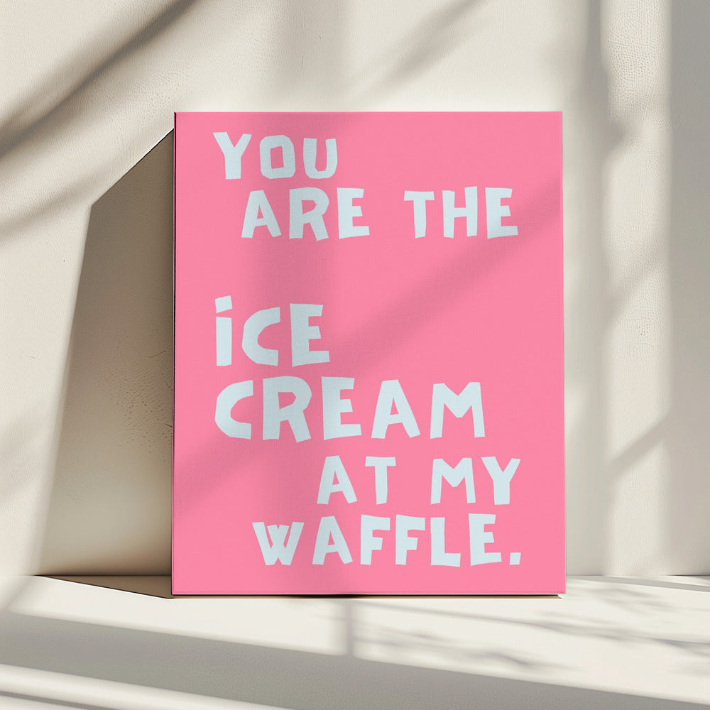 Eiscreme an meiner Waffel | Leinwand