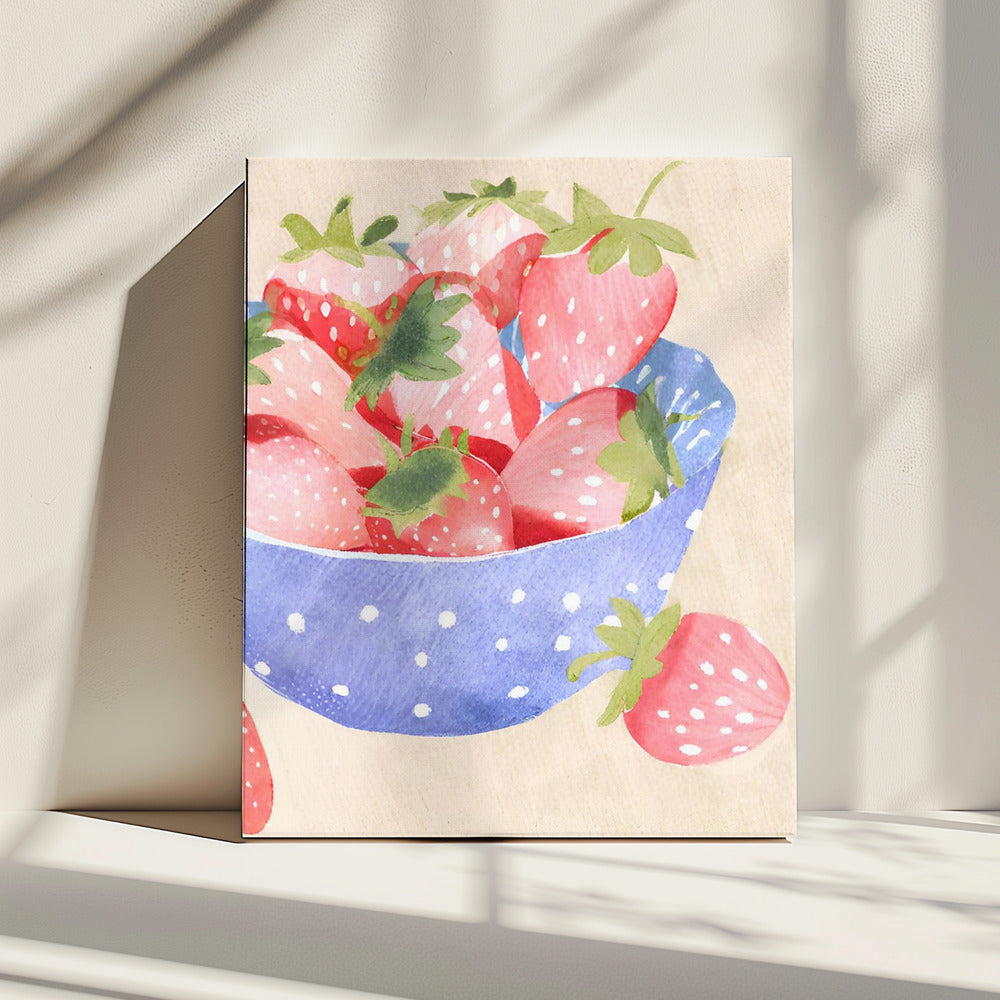 Erdbeeren in Schale | Leinwand
