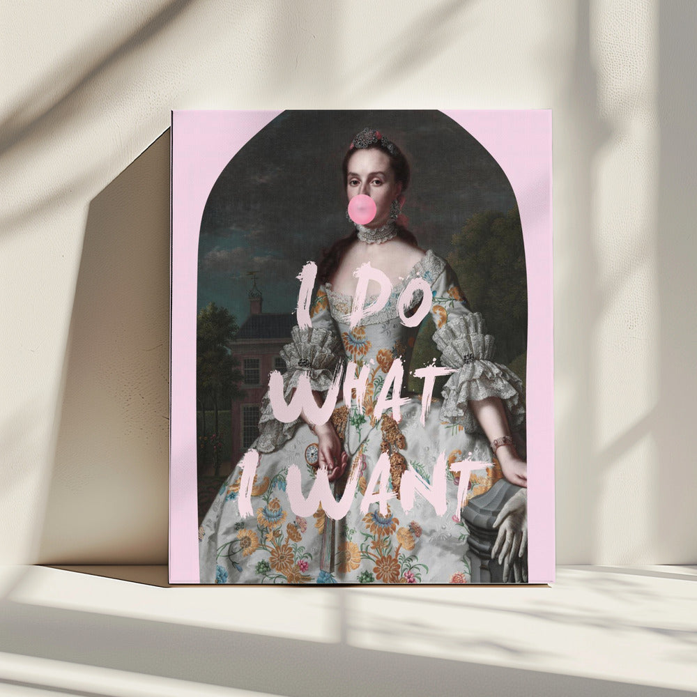 PINK ICH TUE, WAS ICH WILL MAXIMALISTISCHE KUNST | Leinwand