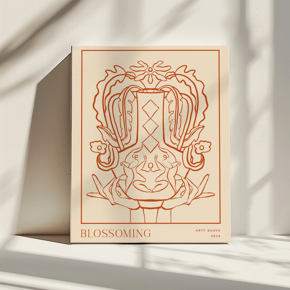 Vessel Collection: Blüte (LineArt) | Leinwand