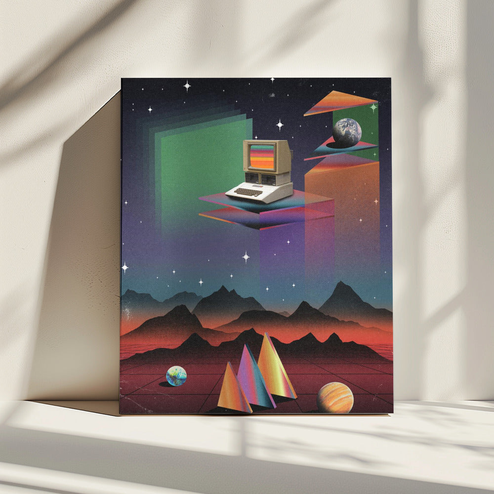 80er Jahre CRT-Computer | Leinwand