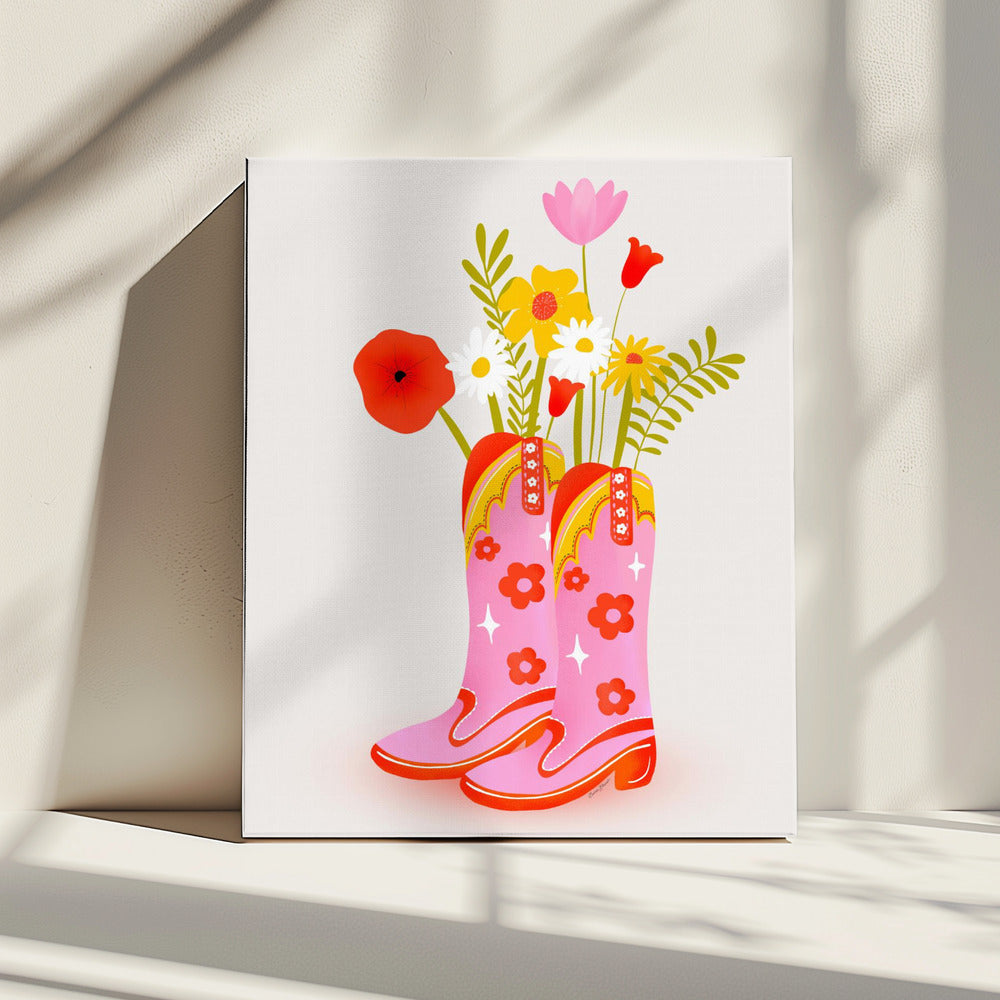 Cowgirl-Stiefel | Leinwand