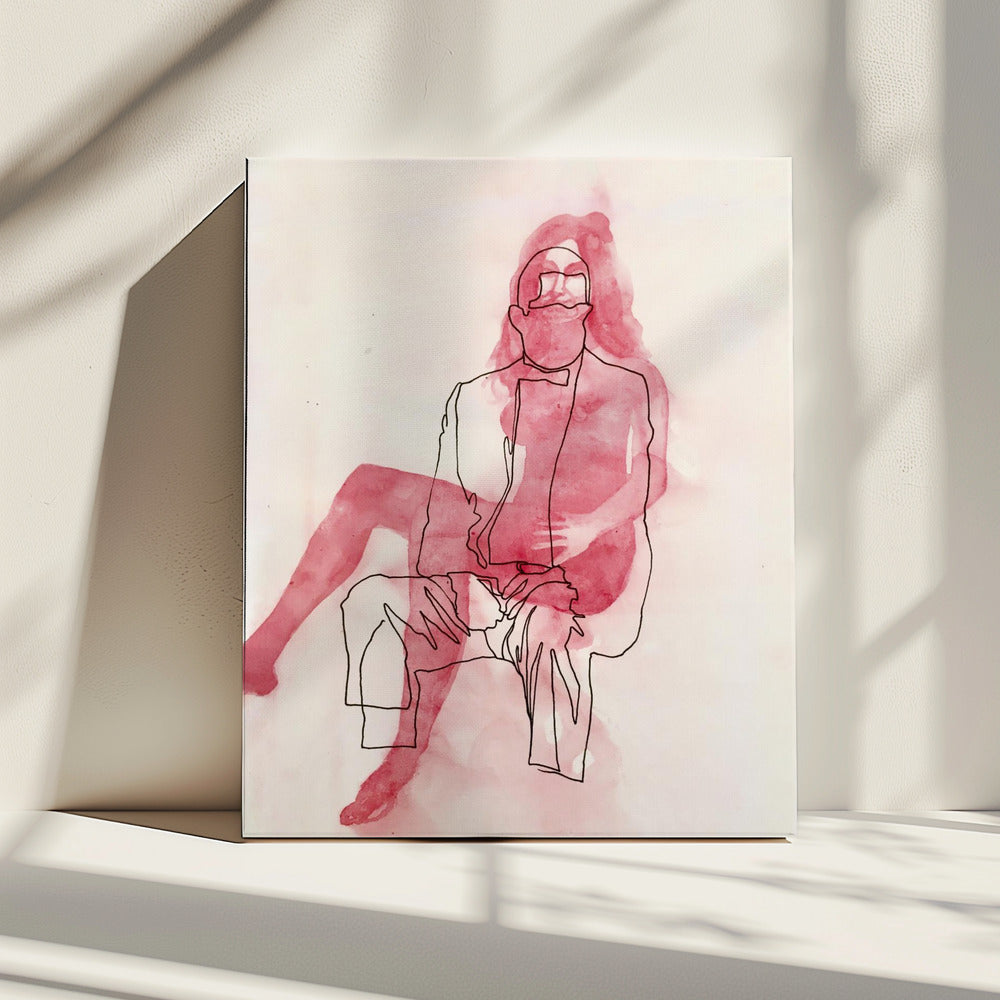 Zwei sitzende Figuren | Leinwand