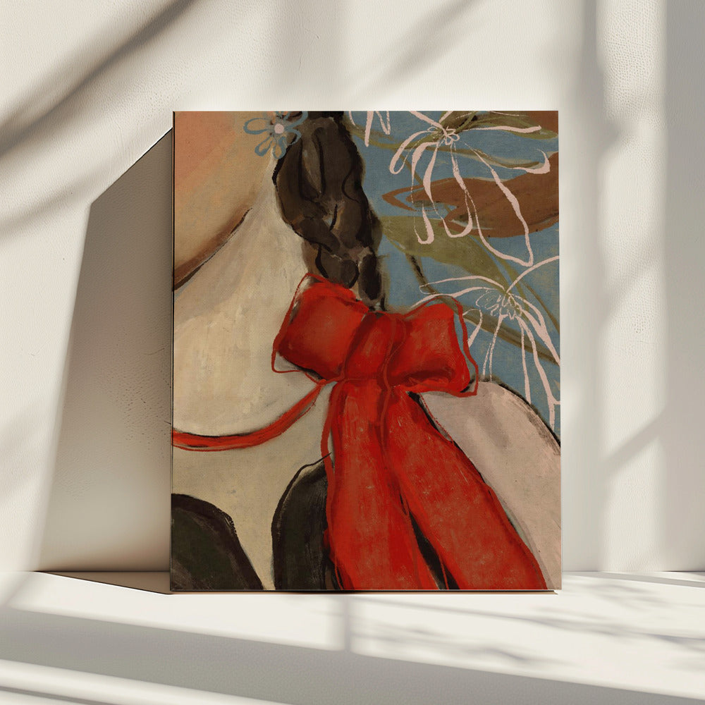 Scarlet Bow Eleganz | Leinwand
