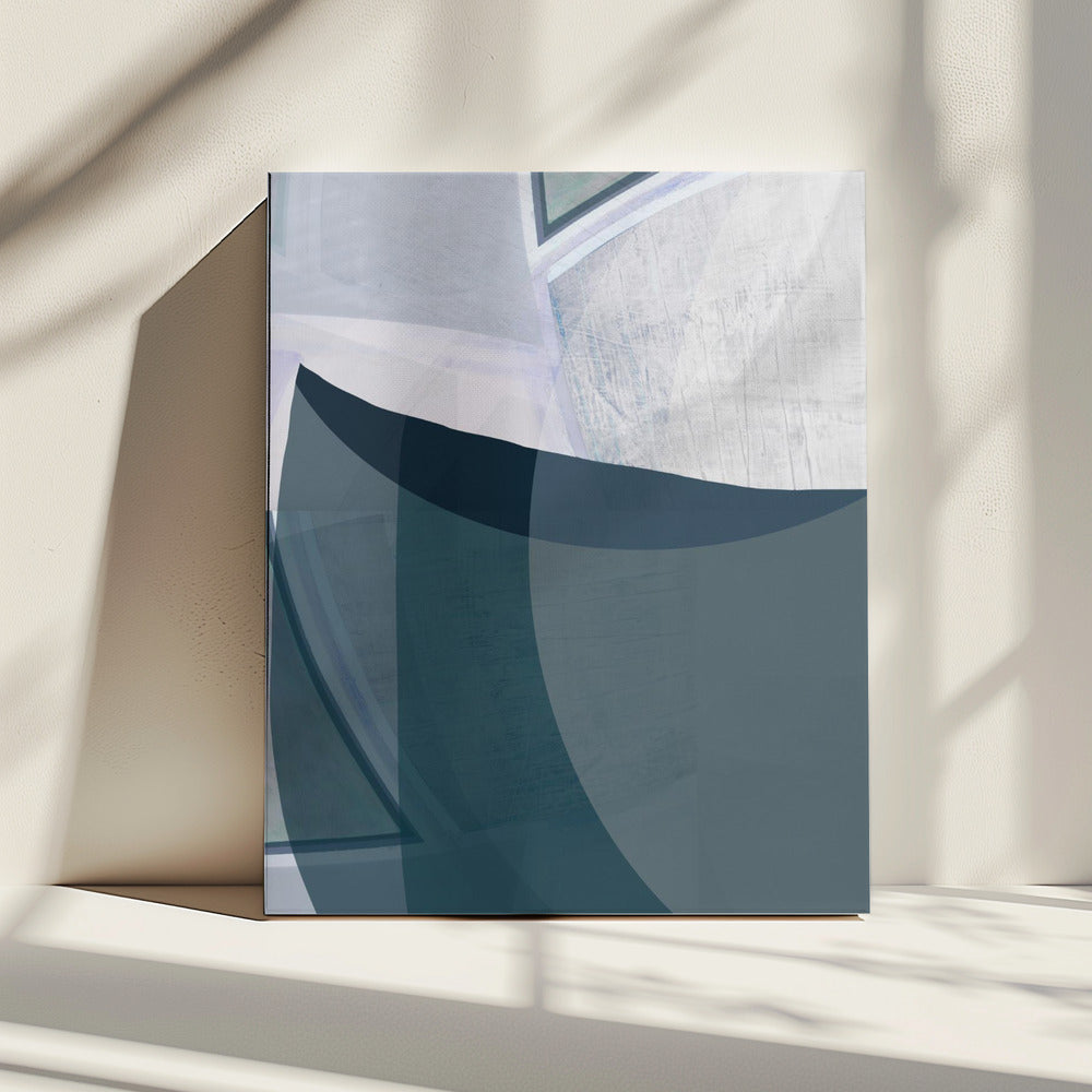 Encore Blauer Abstrakter Druck | Leinwand
