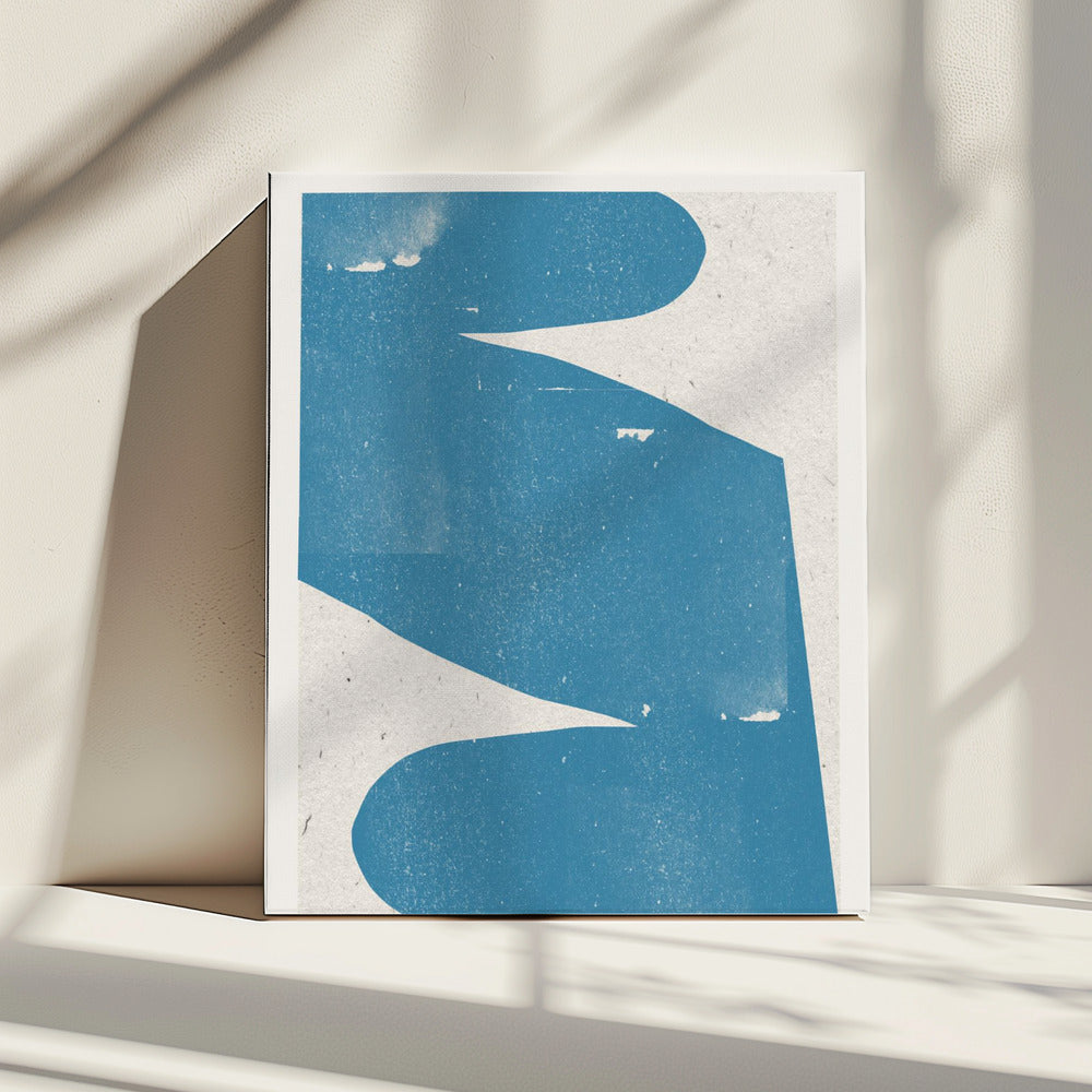 Blaue abstrakte Kurve | Leinwand