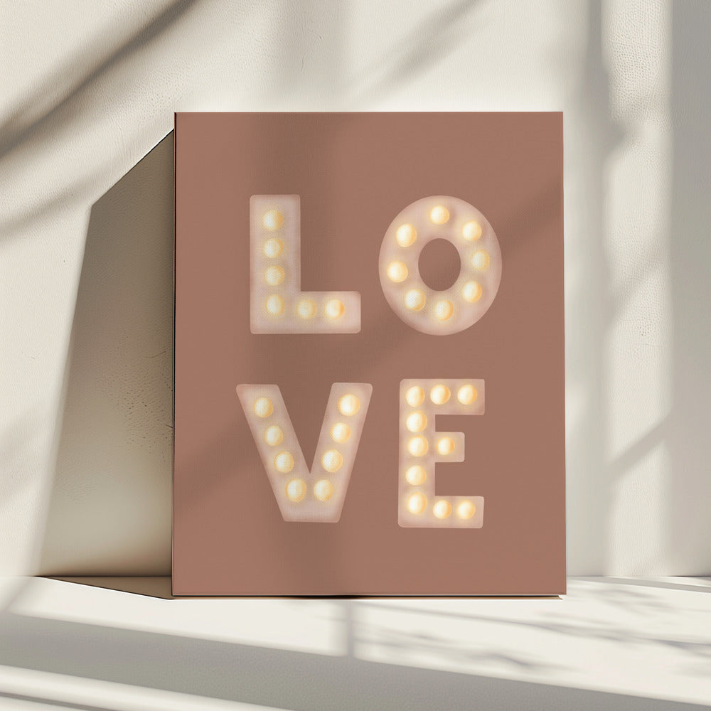 Love Lightletters Mochamousse | Leinwand