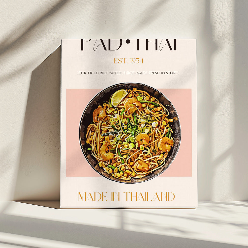 Elegante Illustration von Pad Thai | Leinwand