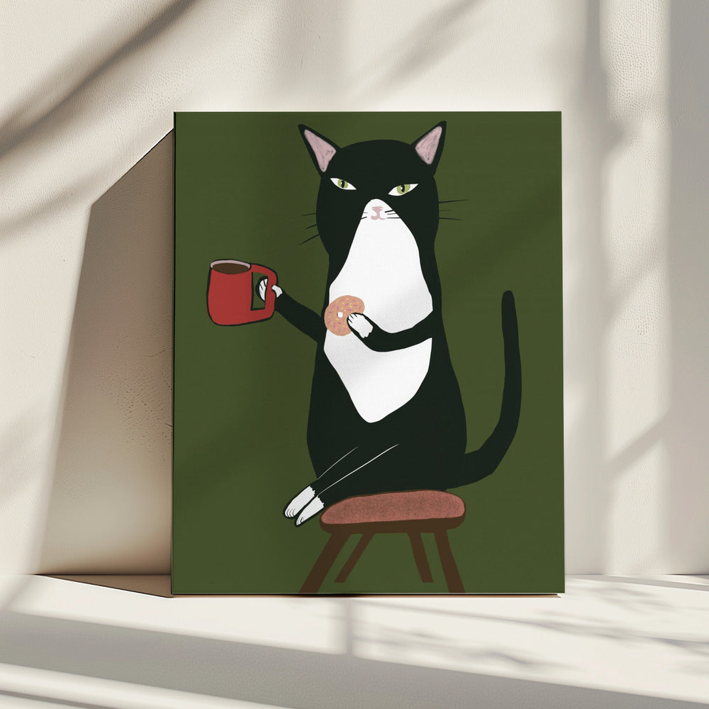 Kaffeekatze | Leinwand