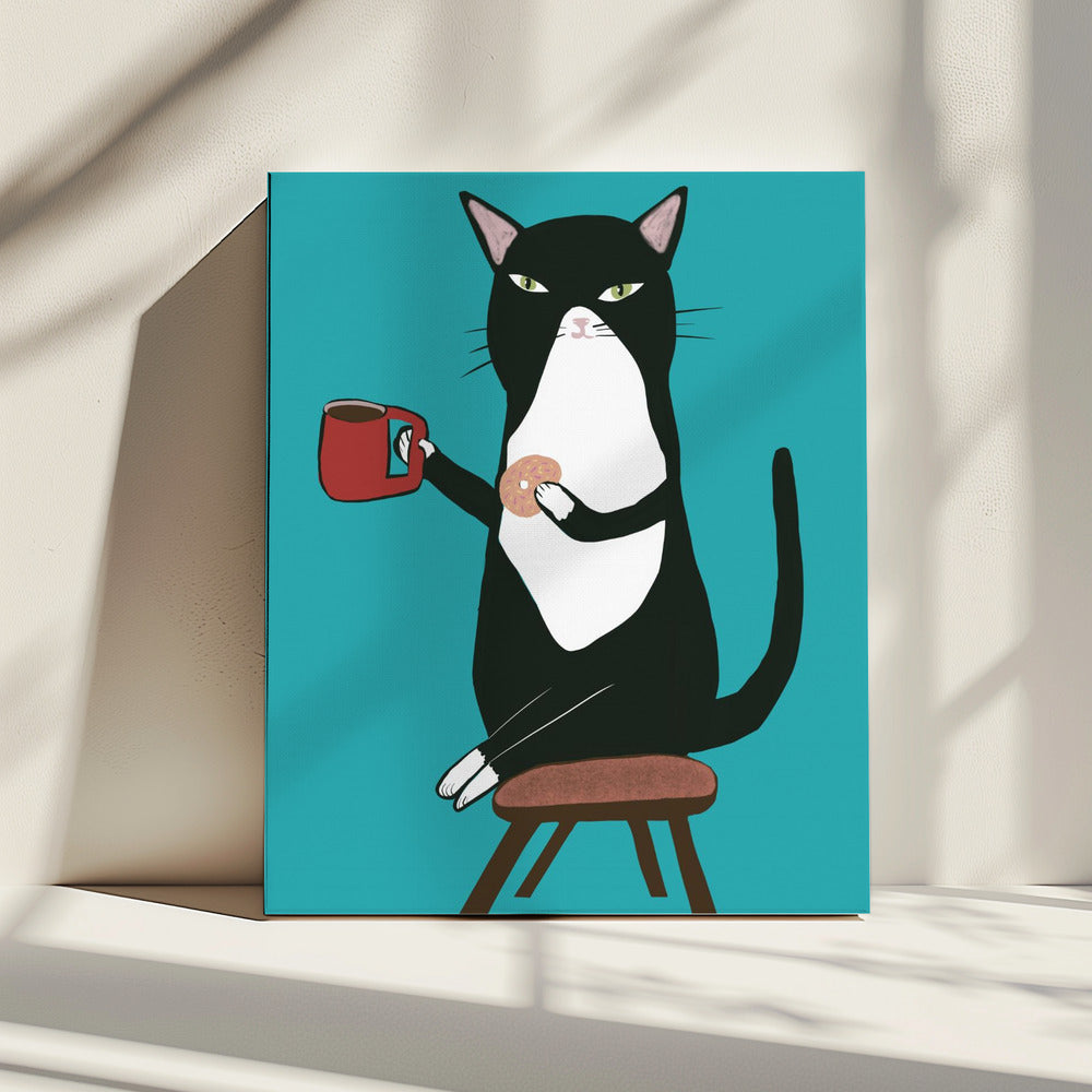 Kaffeekatze | Leinwand