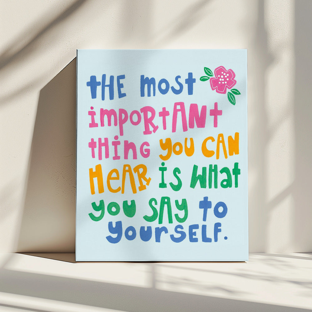 Farbenfrohes Motivationskunstwerk | Leinwand