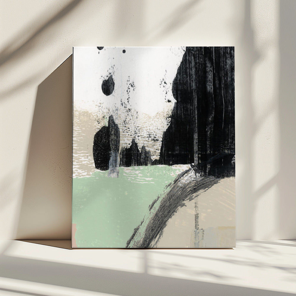 Dynamische Pinselstriche und monochrome Kontraste | Leinwand