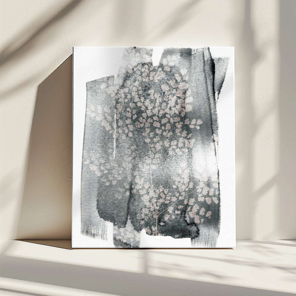 Abstraktes Aquarell Zarte botanische Muster | Leinwand