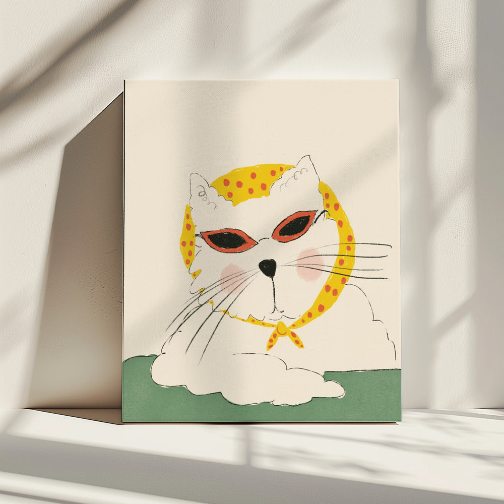 Schicke Katzenpose | Leinwand