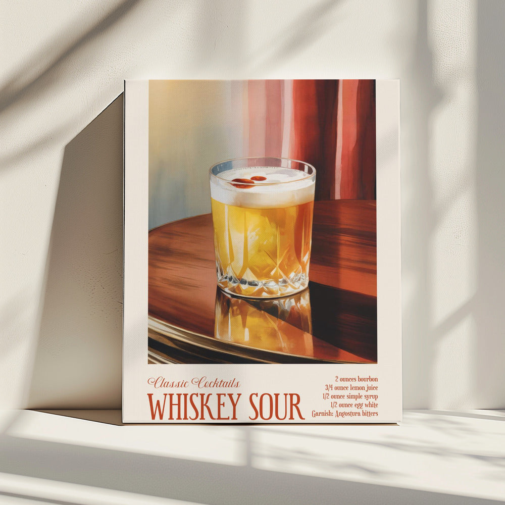 Klassische Cocktails - Whiskey Sour | Leinwand
