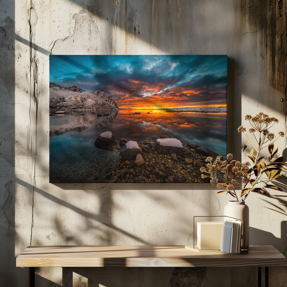 Himmel in Flammen | Leinwand