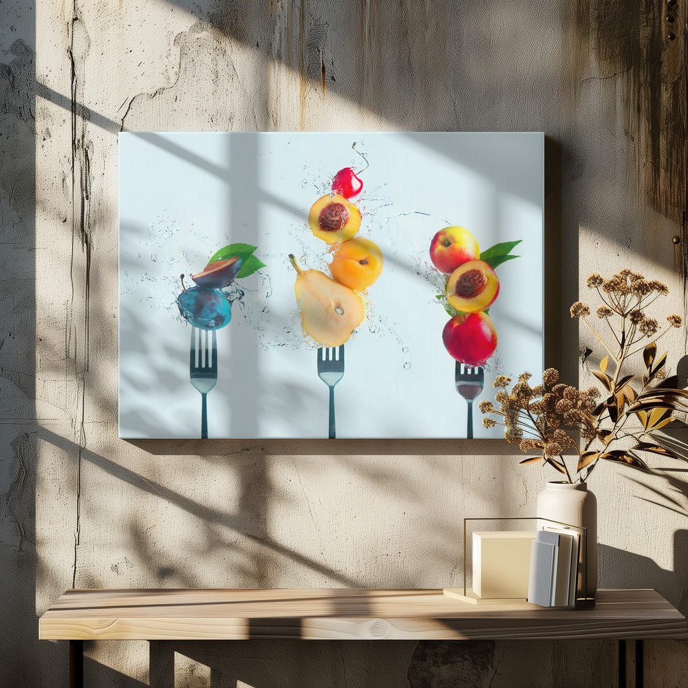 Obstsalat zubereiten | Leinwand