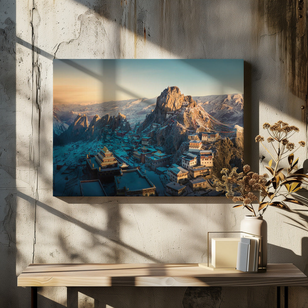 Tibetan temple 《崷崒孜珠》 | Canvas