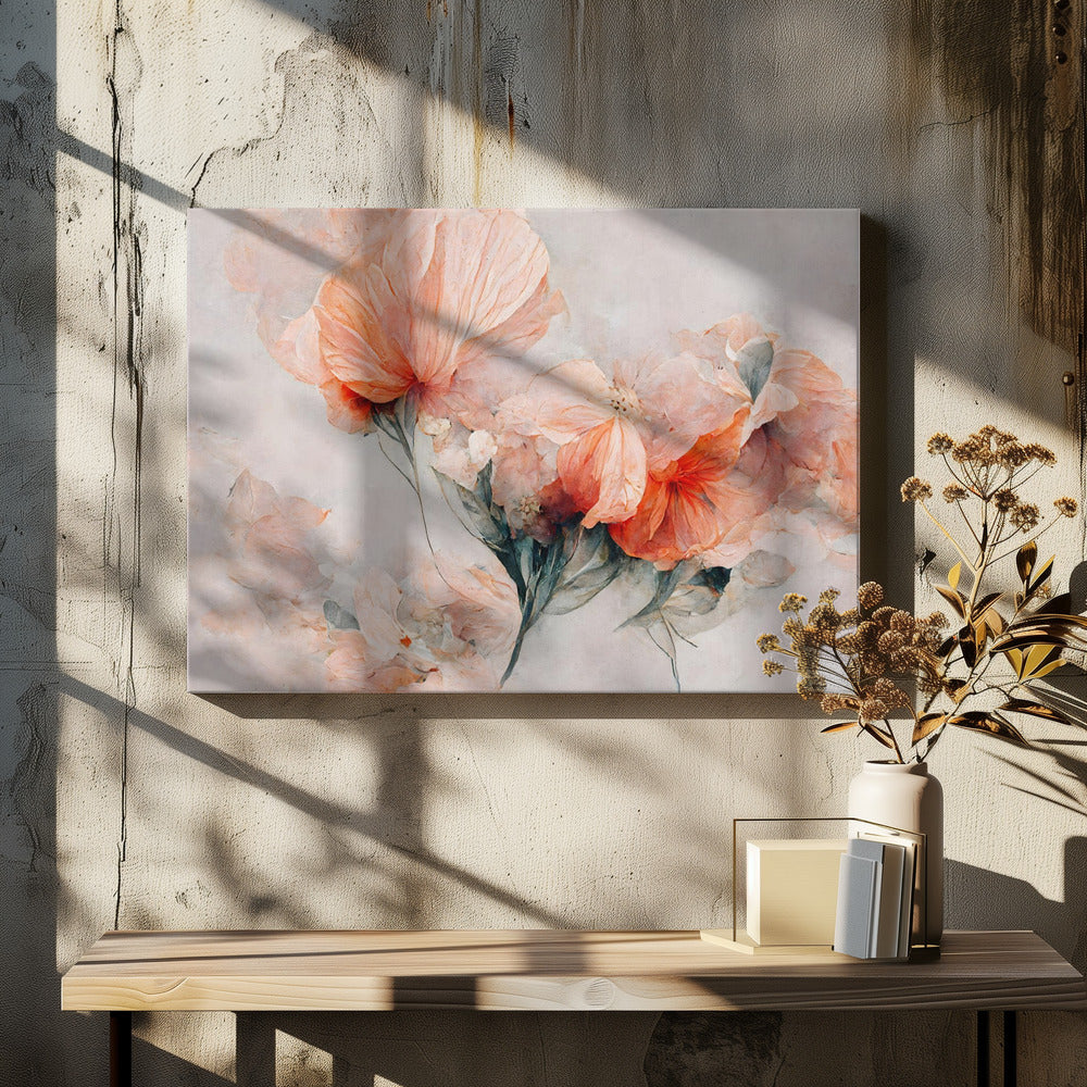 Blossoms in Coral | Canvas