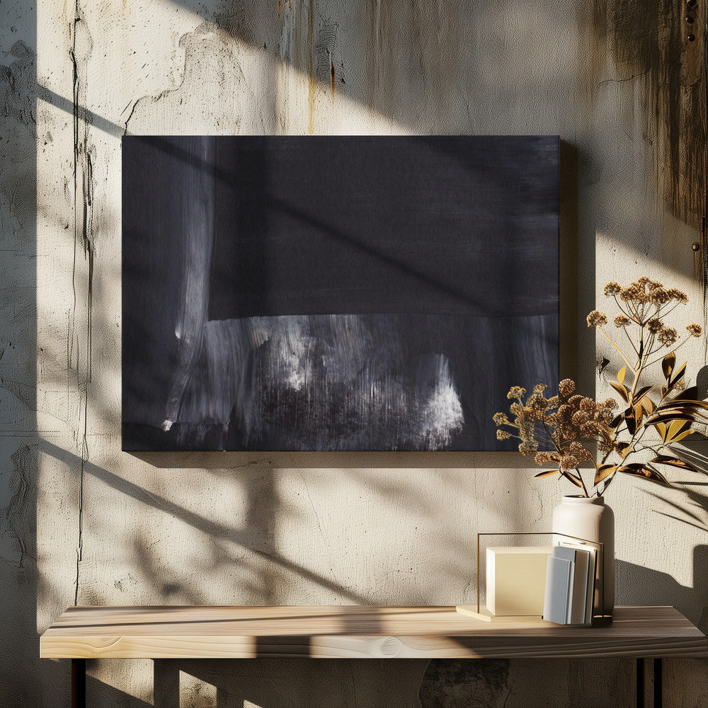 Monochrome Töne mit schwungvollen Pinselstrichen | Leinwand