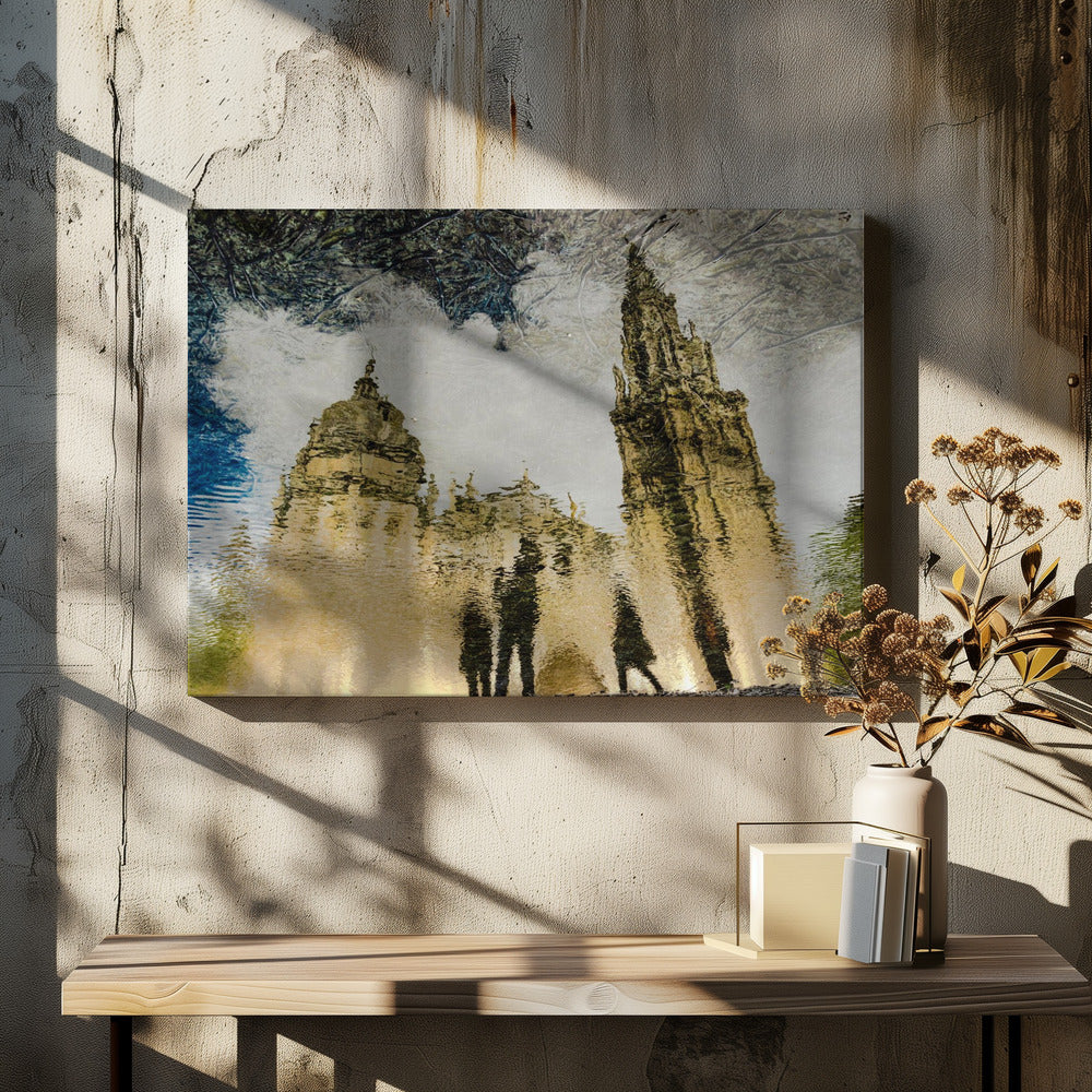 Spiegelung der Kathedrale von Toledo | Leinwand