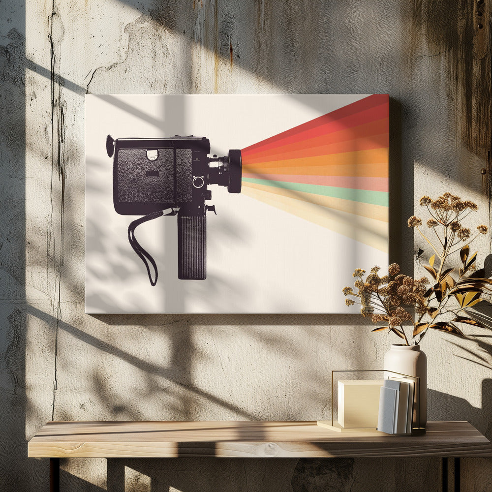 Movie Camera Rainbow | Canvas