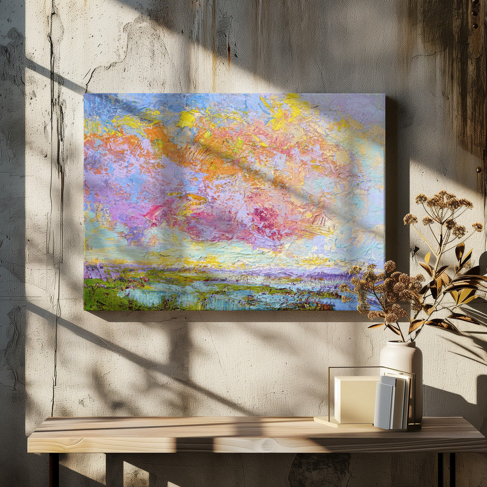 Abstrakter bunter Himmel | Leinwand