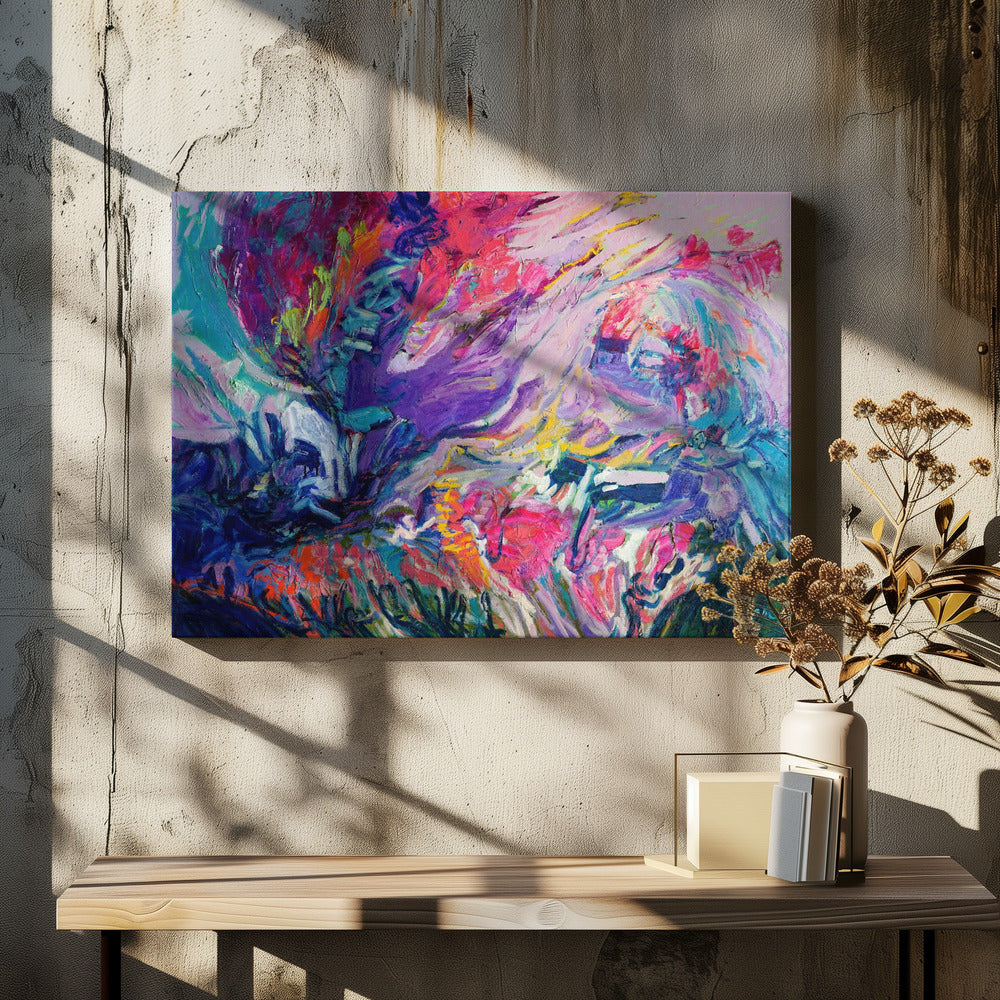 Expressionistisches farbenfrohes Abstraktes | Leinwand