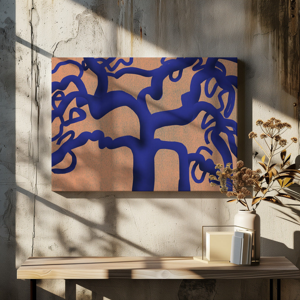 Verdrehter Indigobaum | Leinwand