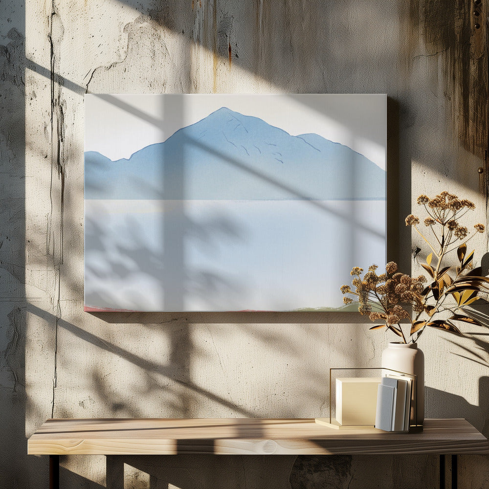 Nebliger Bergblick | Leinwand