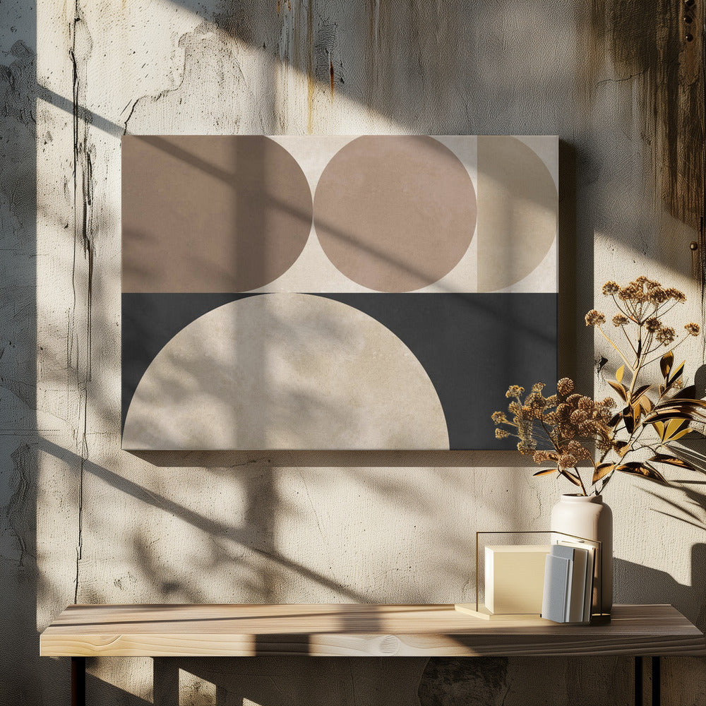 Braune Geometrie 5 | Leinwand