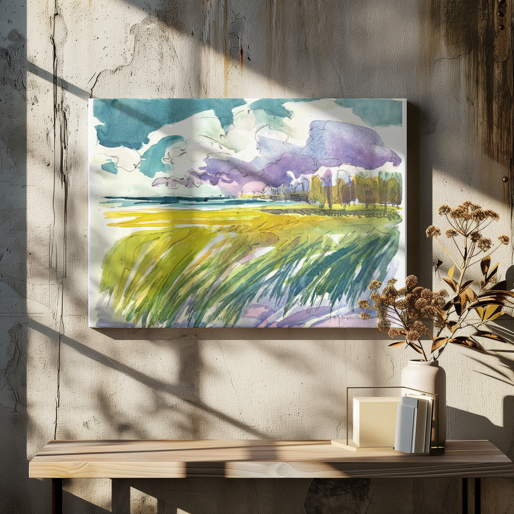 Ruhiger Wiesenhimmel | Leinwand