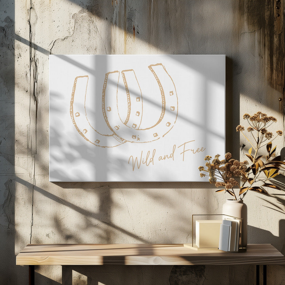 Hufeisen Wild und Frei Neutral | Leinwand
