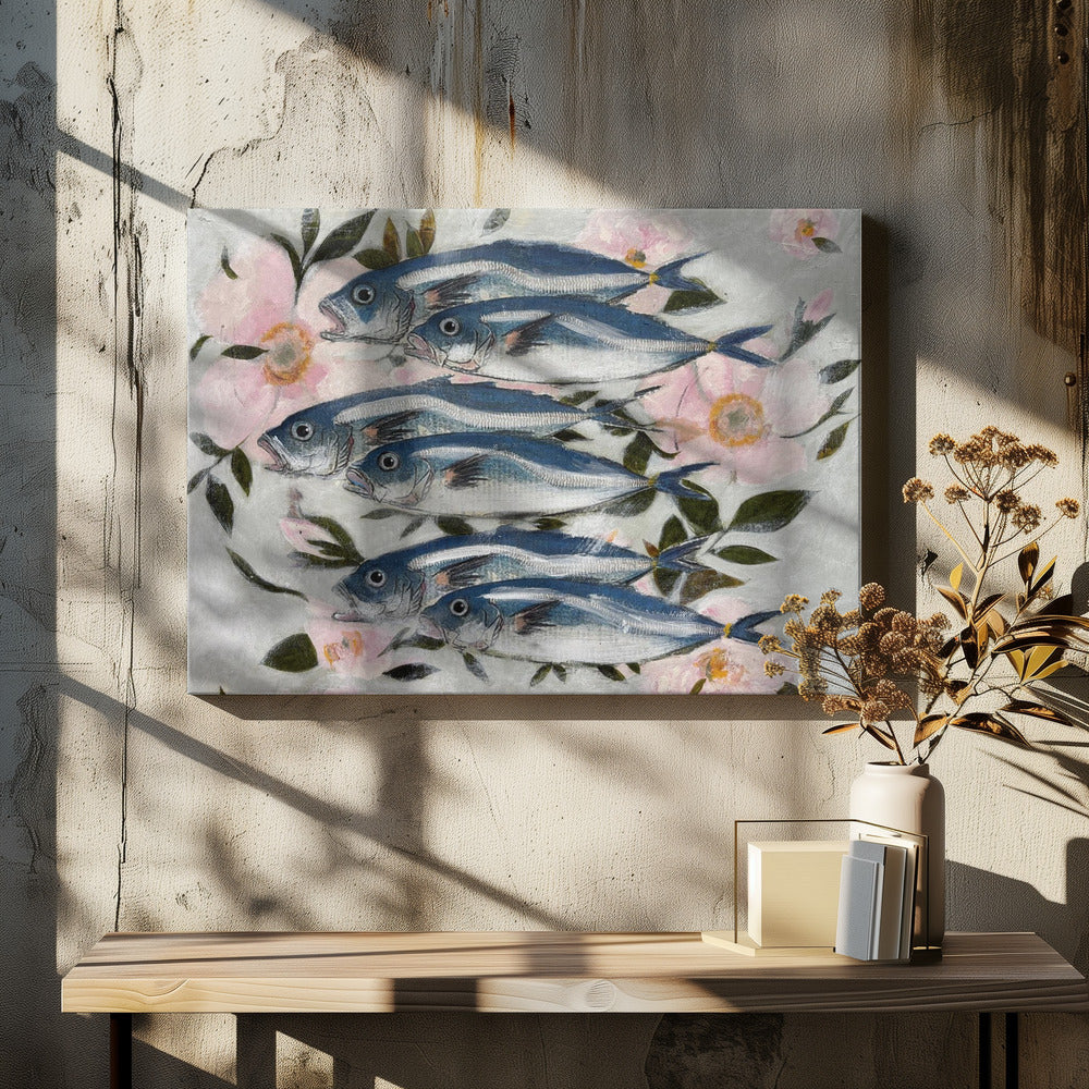 Sardinen in Pink | Leinwand
