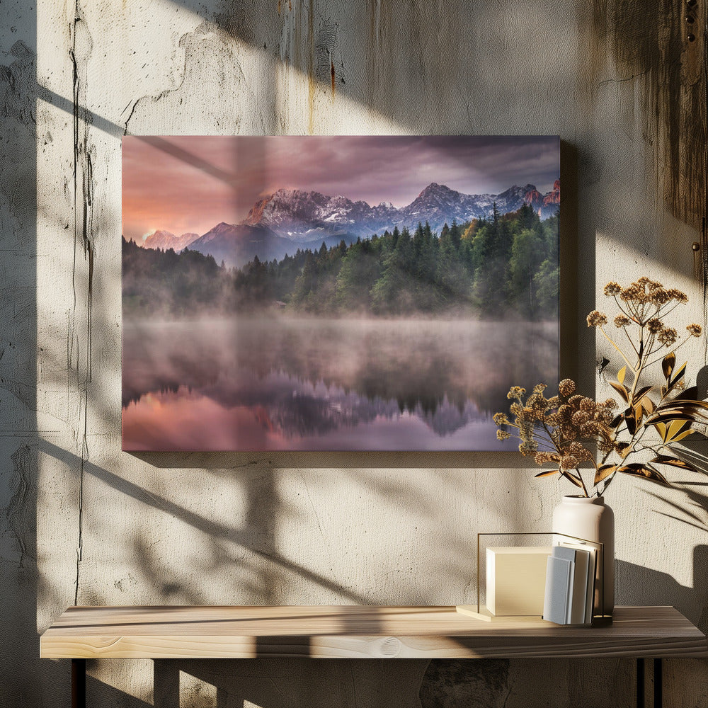 Sonnenaufgang am See | Leinwand