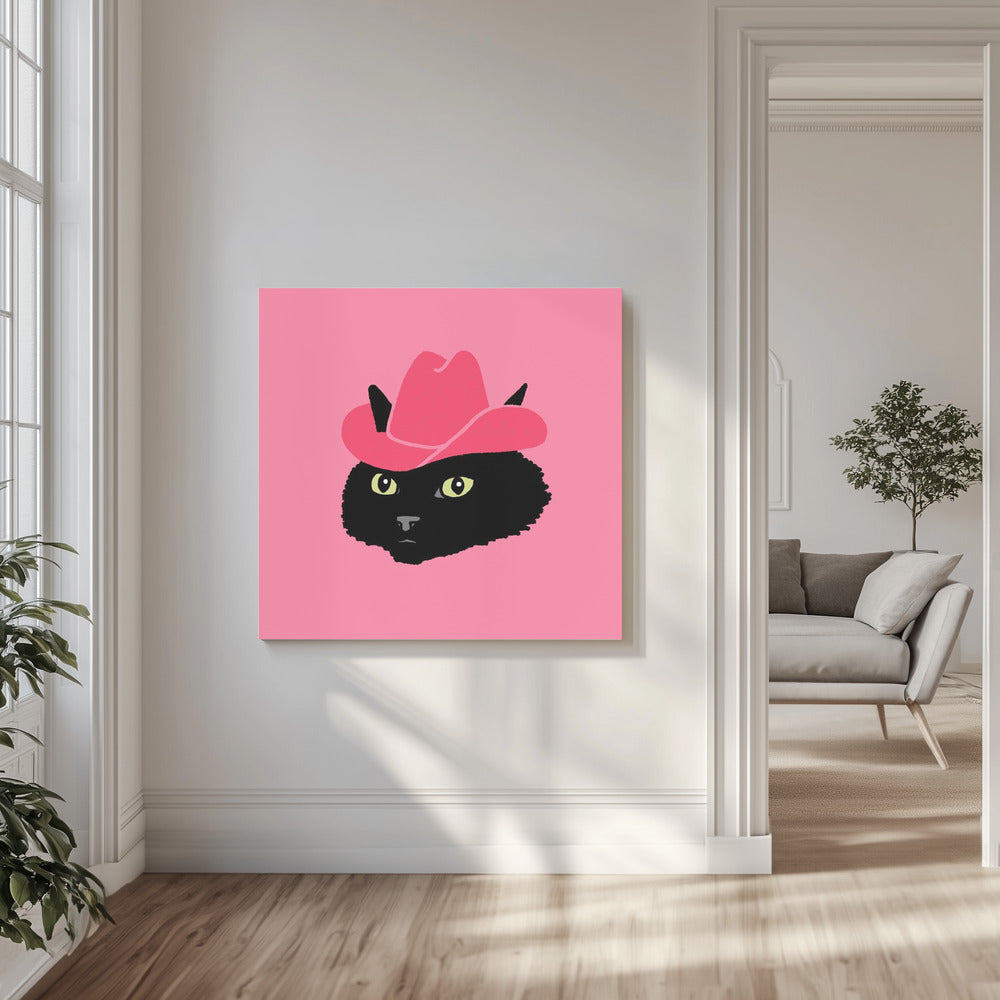 Marcy, die süße Cowgirl-Katze | Leinwand