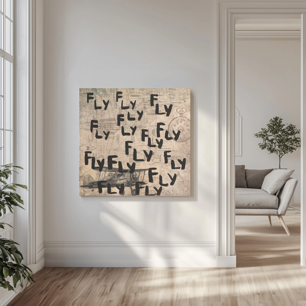 Letter Art [Fliege] | Leinwand