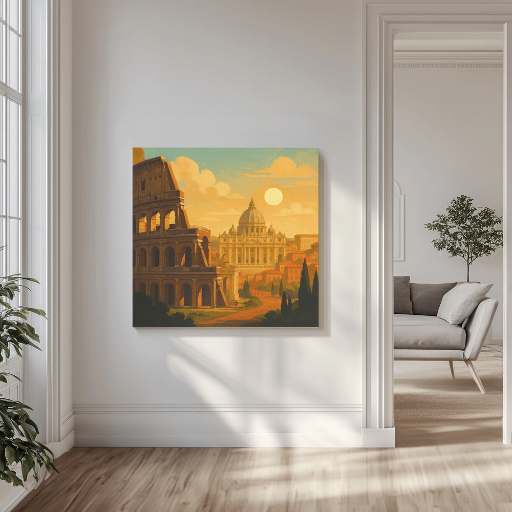 Rom im Goldenen Morgengrauen | Leinwand
