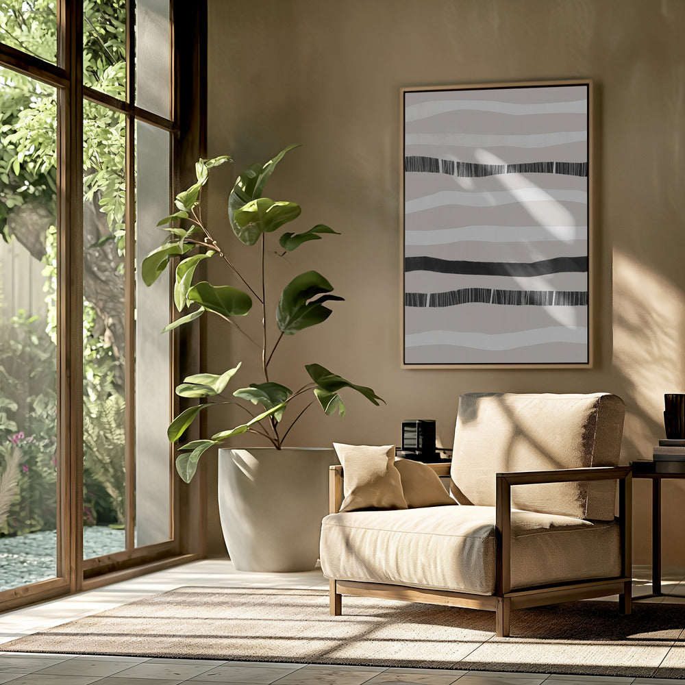 Monochrome Wellen | Poster