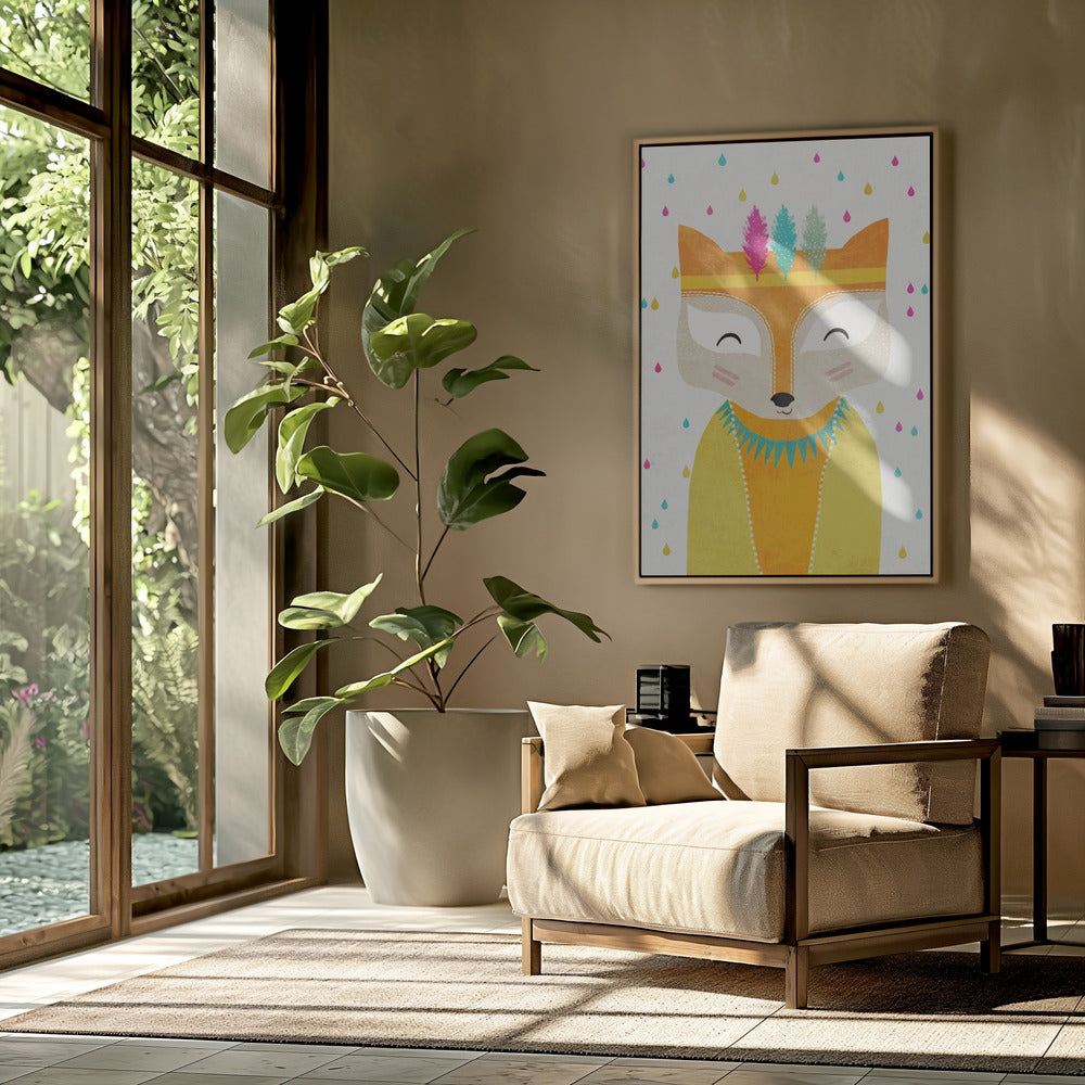 Feathered Fox Face | Poster