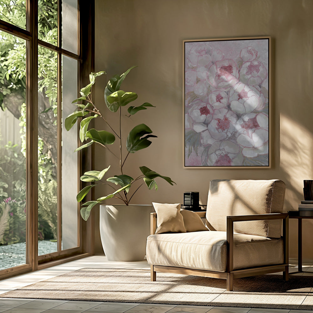 Nuria bouquet of peonies in pink | Poster