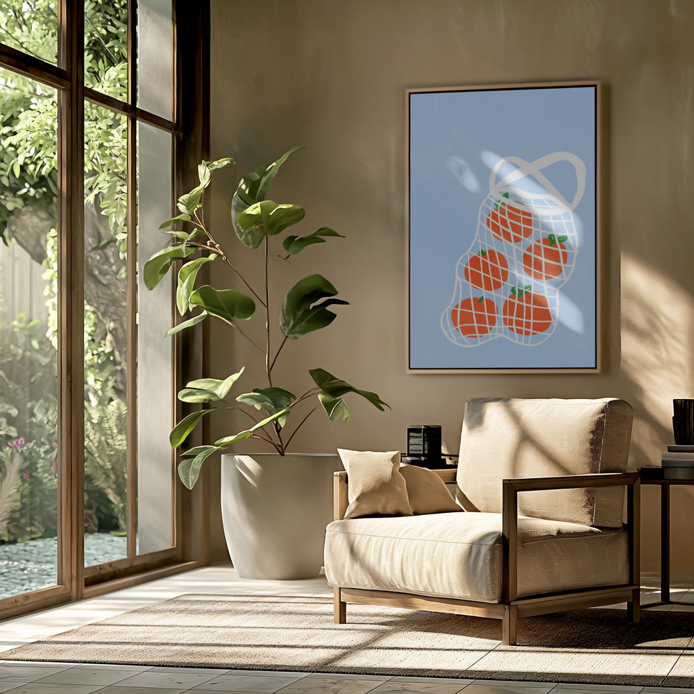 Tomaten im Netz | Poster