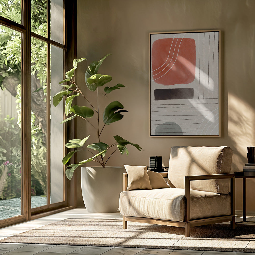 Orange Minimale Formen #1 | Poster