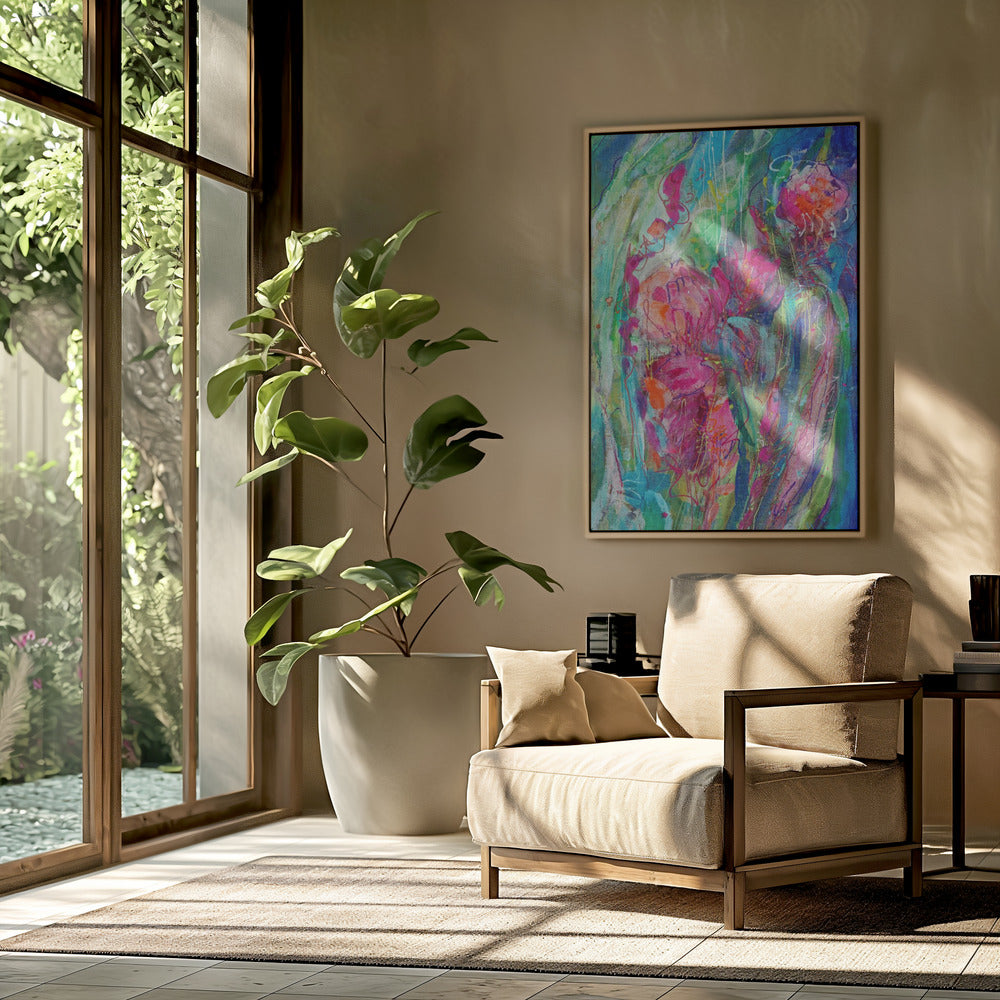 Impressionistisches Blumen-Abstraktes Poster