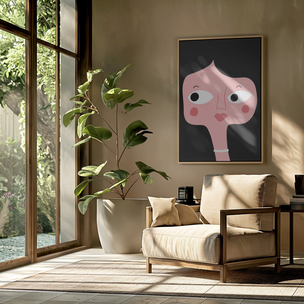 Schrulliges rosa Gesicht | Poster