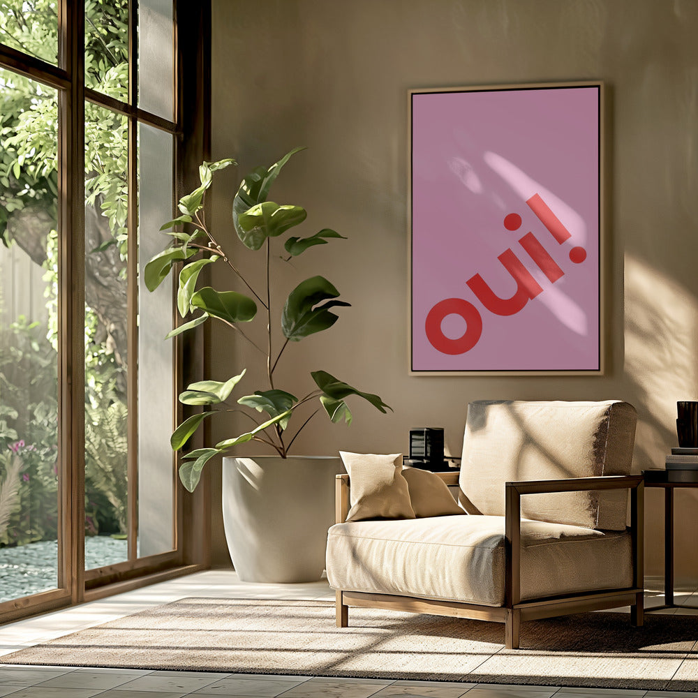 Oui in fetten Buchstaben | Poster